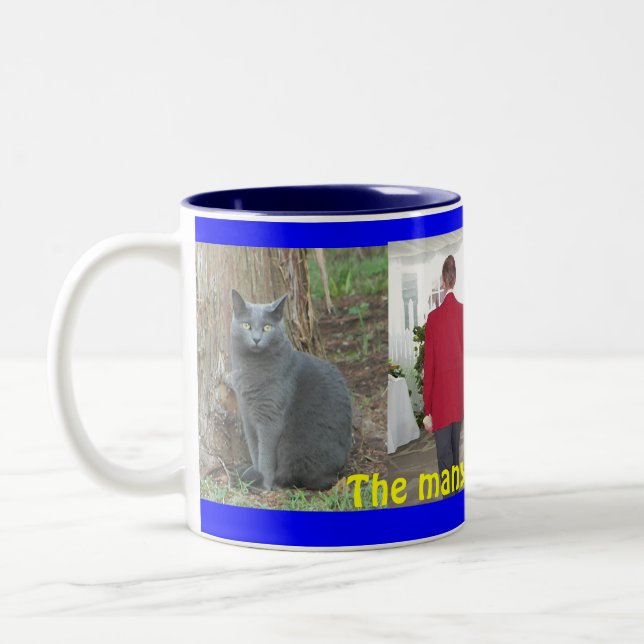 The many faces of love Two-Tone coffee mug (Left)