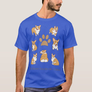 The Many Faces of the Corgi Funny Corgi Dog Gift T T-Shirt