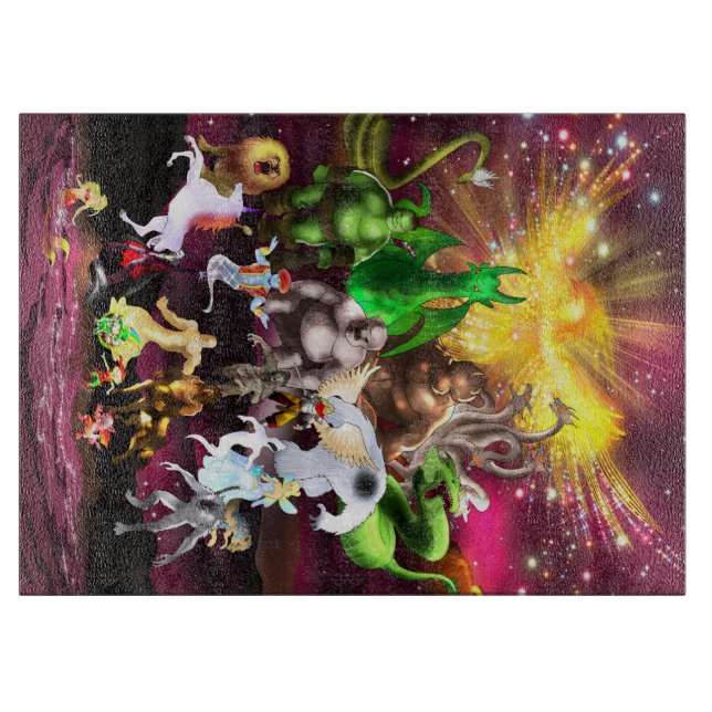 The Many Marvelous Creatures of P is for Phoenix  Cutting Board (Front)