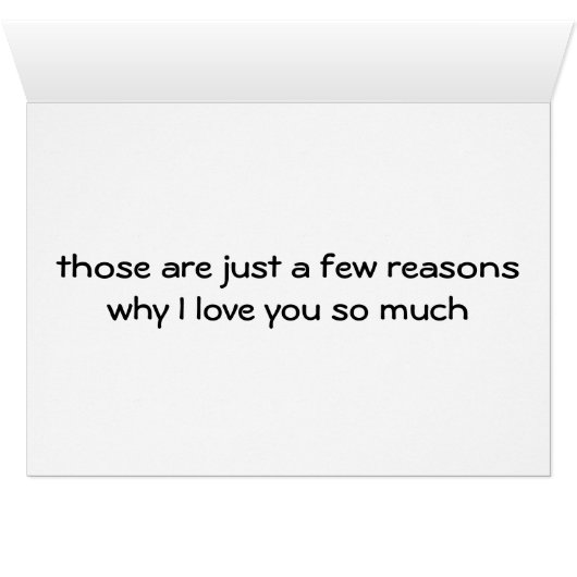 THE MANY REASON "I LOVE YOU!" ANY TIME LOVE CARD (Inside Horizontal (Bottom))