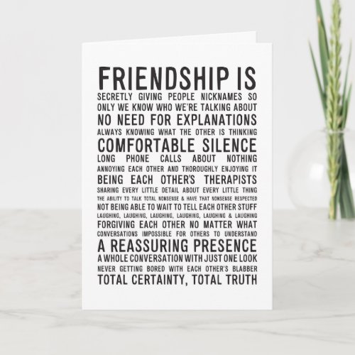 THE MANY REASONS WE ARE BEST FRIENDS BIRTHDAY CARD
