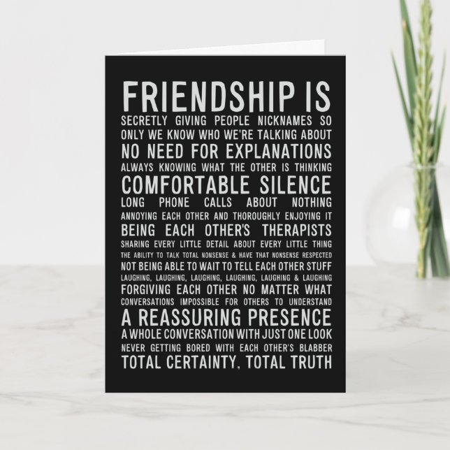 THE MANY REASONS **WE ARE BEST FRIENDS** BIRTHDAY  CARD (Front)
