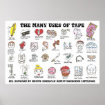 The Many Uses Of Tape #1 Poster at Zazzle