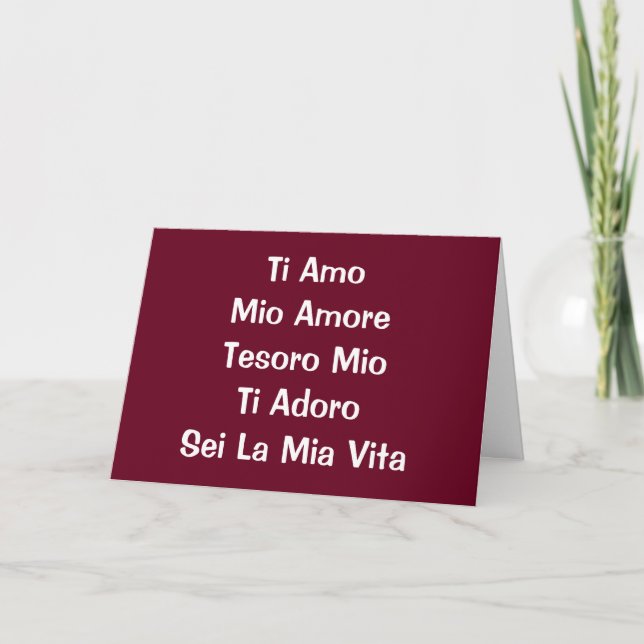 THE MANY WAYS I LOVE YOU ITALIAN BIRTHDAY CARD (Front)
