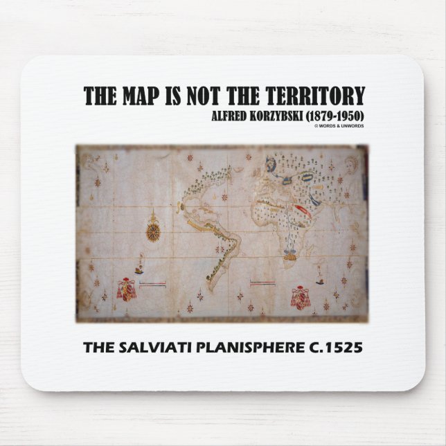 The Map Is Not The Territory Salviati Planisphere Mouse Pad (Front)