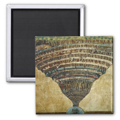 The Map of Hell Abyss of Hell _ Sandro Botticelli Magnet