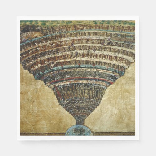 The Map of Hell Abyss of Hell _ Sandro Botticelli Napkins