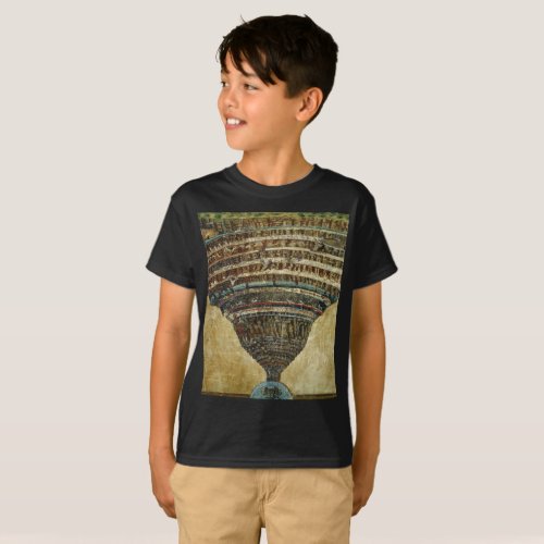 The Map of Hell Abyss of Hell _ Sandro Botticelli T_Shirt