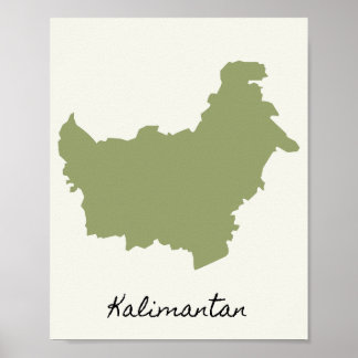 The Map of Kalimantan Poster