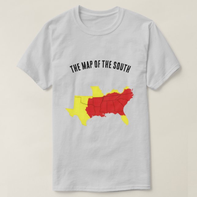 The Map of the South T-Shirt (Design Front)