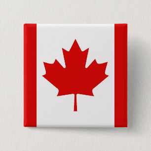 The Maple Leaf flag of Canada Button