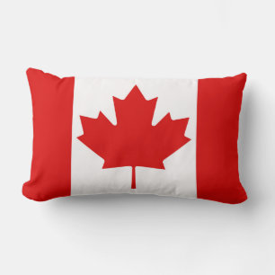 The Maple Leaf flag of Canada Lumbar Pillow