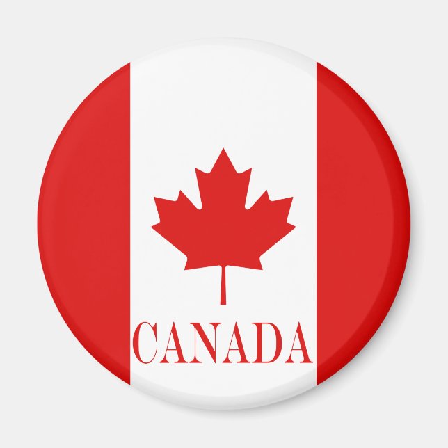 The Maple Leaf flag of Canada Magnet (Front)