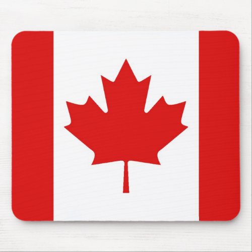 The Maple Leaf flag of Canada Mouse Pad