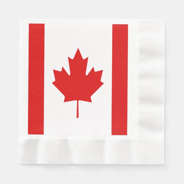 The Maple Leaf flag of Canada Napkins (Front)