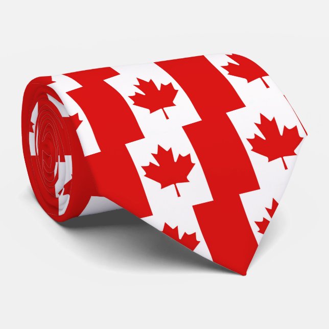 The Maple Leaf flag of Canada Neck Tie (Rolled)