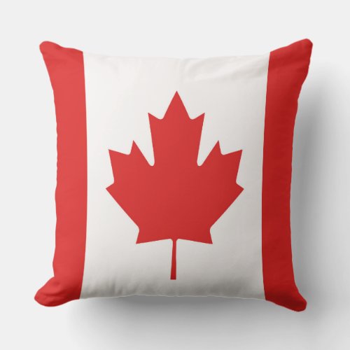 The Maple Leaf flag of Canada Outdoor Pillow