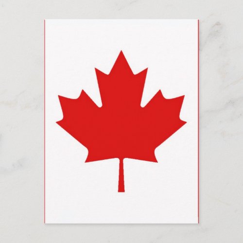 The Maple Leaf flag of Canada Postcard