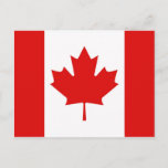 The Maple Leaf flag of Canada Postcard