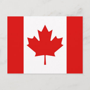 The Maple Leaf flag of Canada Postcard
