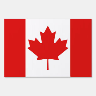 The Maple Leaf flag of Canada Sign