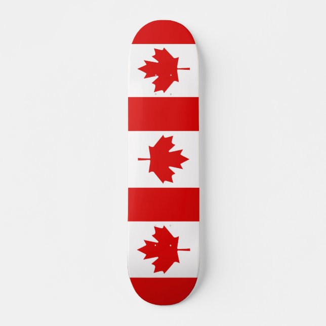 The Maple Leaf flag of Canada Skateboard Deck (Front)