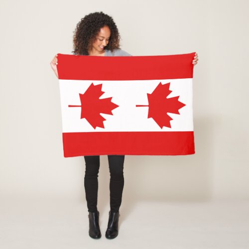 The Maple Leaf flag of Canada small Fleece Blanket