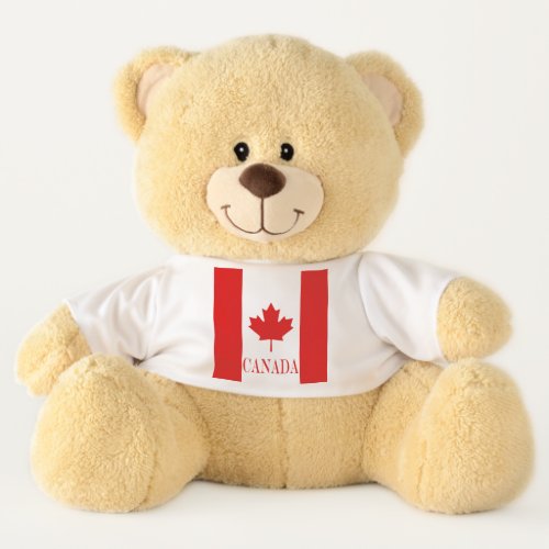 The Maple Leaf flag of Canada Teddy Bear