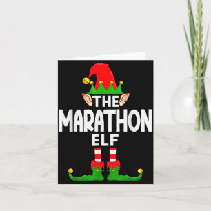 The Marathon Elf Family Christmas Pajama Party Card