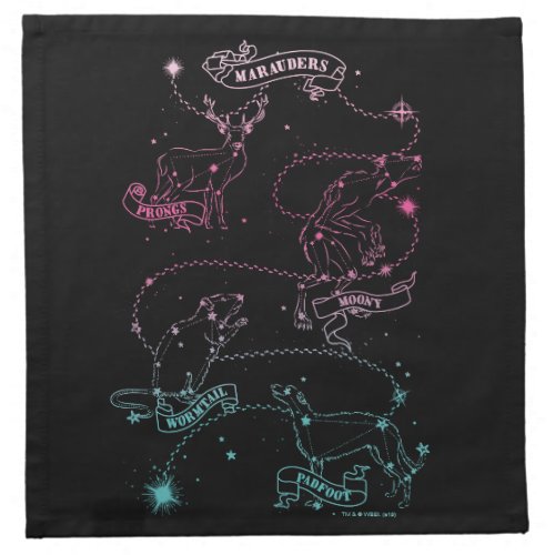 The Marauders Animal Constellations Cloth Napkin