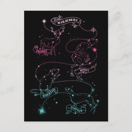 The Marauders Animal Constellations Holiday Postcard