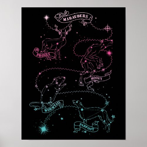 The Marauders Animal Constellations Poster