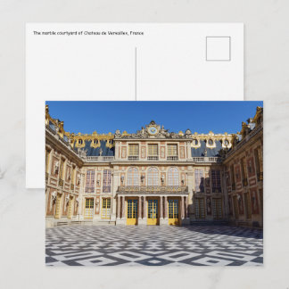 The marble courtyard of Versailles Palace, France Postcard