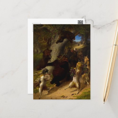 The March of Silenus by William Holbrook Beard Holiday Postcard