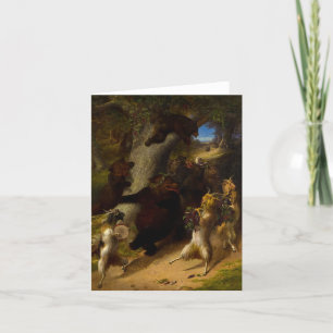 The March of Silenus by William Holbrook Beard Letterpress Thank You Card
