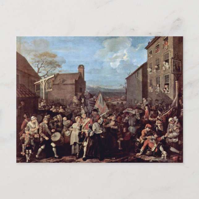 The March Of The Guards To Finchley By Hogarth Postcard (Front)