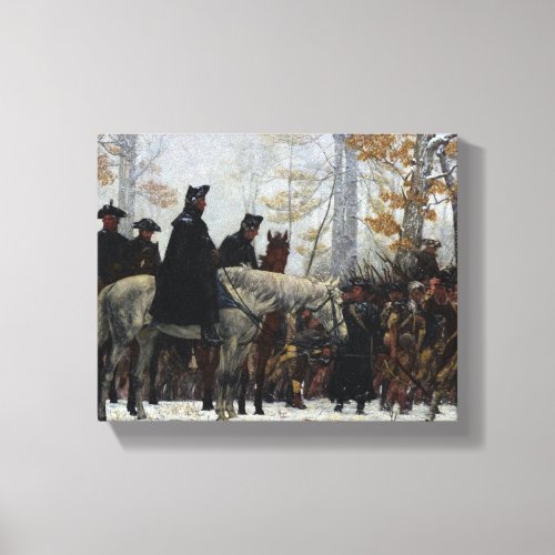 The March to Valley Forge by William B T Trego Canvas Print