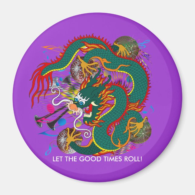 The-Mardi Gras Dragon V-2 Magnet (Front)