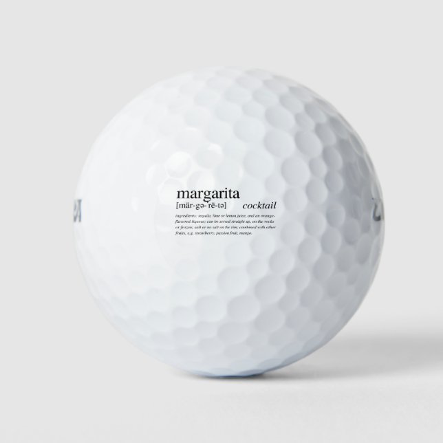 The Margarita - the perfect tequila cocktail Golf Balls (Front)
