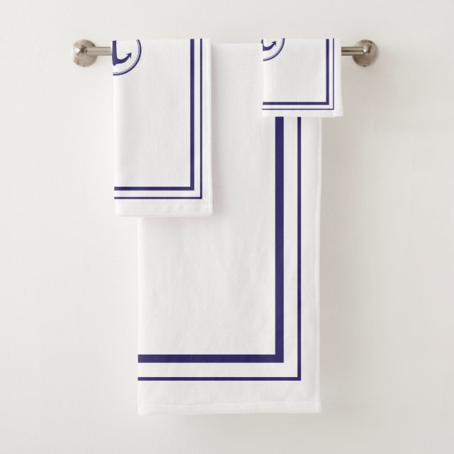 The Marine Anchor Bath Towel Set (Insitu)