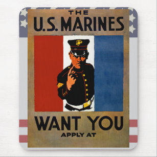 The Marines Want You Mouse Pad