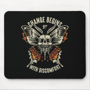 The Marisa Butterfly Skull Change Begin With Disco Mouse Pad