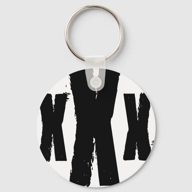 the mark of straight edge keychain (Front)