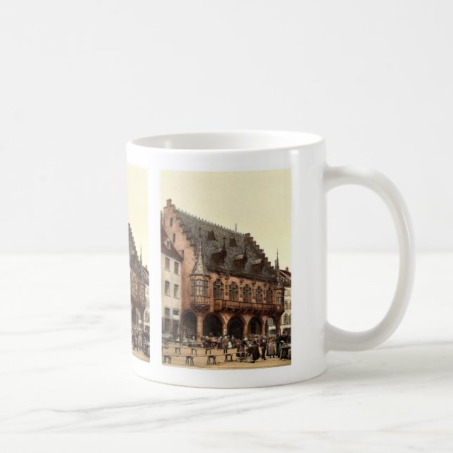 The Market, Freiburg, Baden, Germany magnificent P Coffee Mug (Right)