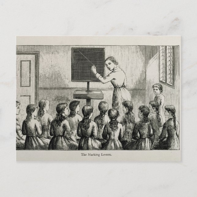 'The Marking Lesson', illustration from 'A Manual Postcard (Front)