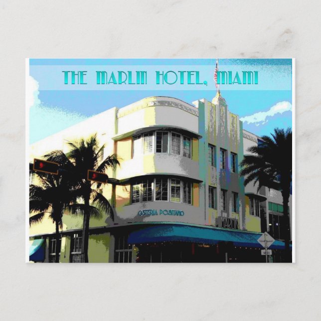 The Marlin, Miami Beach Postcard (Front)