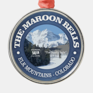 The Maroon Bells Metal Ornament