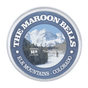 The Maroon Bells Silver Finish Lapel Pin