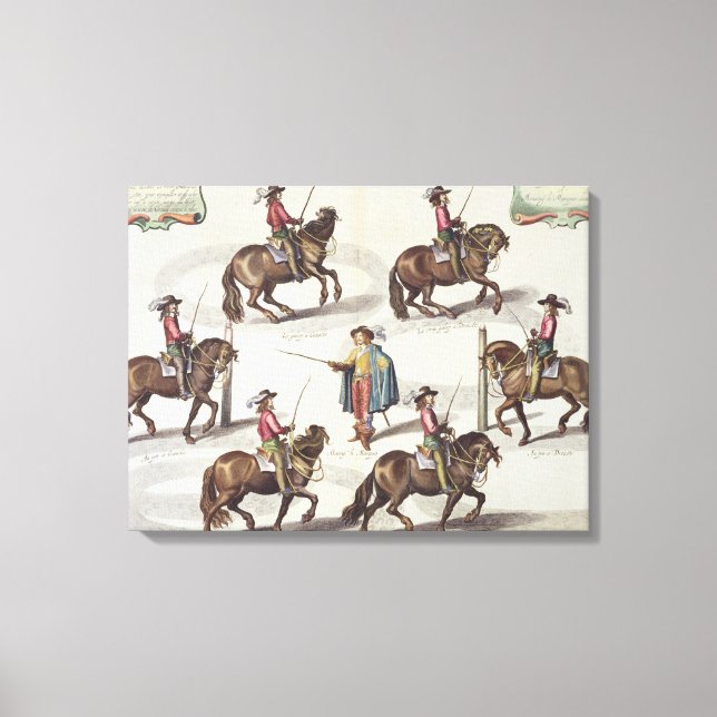 The Marquis of Newcastle Giving Captain Mazin a Ri Canvas Print (Front)