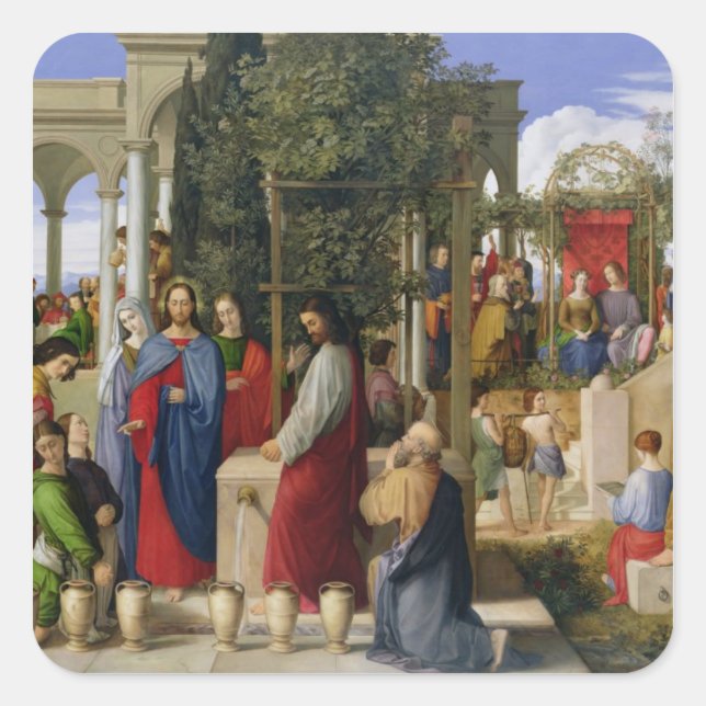 The Marriage at Cana, 1819 Square Sticker (Front)